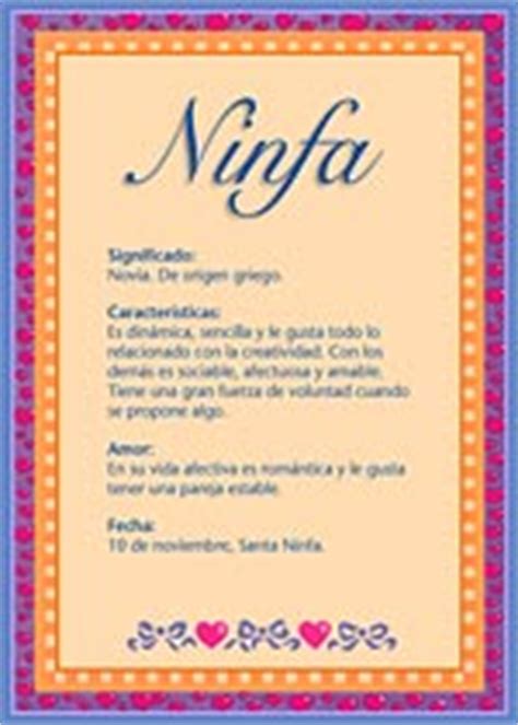 Ninfa, significado del nombre Ninfa, nombres
