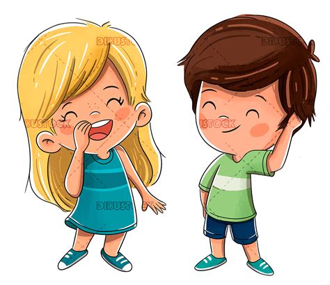 Niños amigos sonriendo feliz   Ilustraciones de Cuentos Infantiles ...