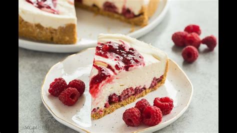 No Bake White Chocolate Raspberry Cheesecake Recipe   YouTube