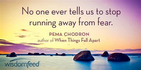 No One Ever Tells Us To Stop Running Away From Fear—Pema ...