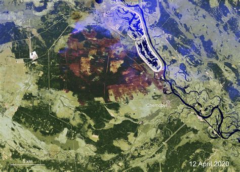No Queremos Inundarnos: Imagen satelital de los incendios en Chernóbil