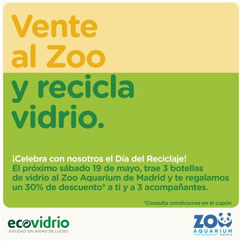 No sin mis hijos: Reciclar vidrio tiene descuento en el Zoo de Madrid