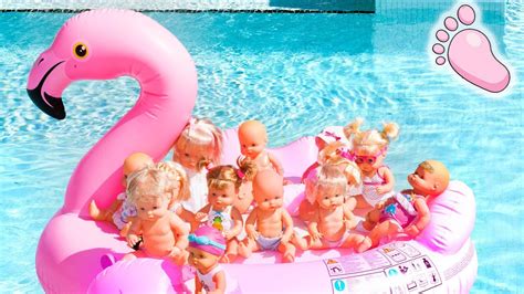 Noa y Noe ¡19 amiguitos Bebés en el flamenco de la piscina ...