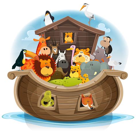 Noah s Ark With Cute Animals   Download Free Vectors ...