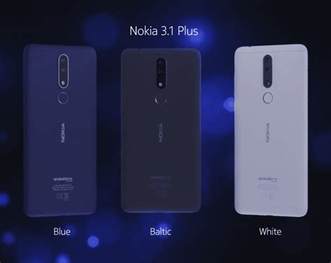 Nokia 3.1 Plus Android One smartphone with 6 inch HD+ 18:9 ...