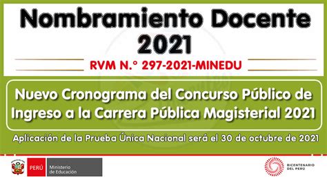 Nombramiento Docente 2021: NUEVO CRONOGRAMA DE NOMBRAMIENTO DOCENTE ...