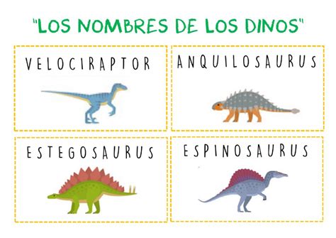 Nombre dinosaurios interactive worksheet
