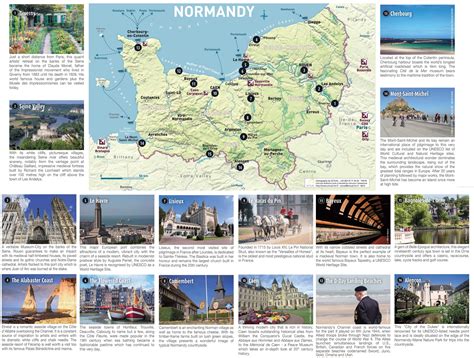 Normandy tourist attractions map