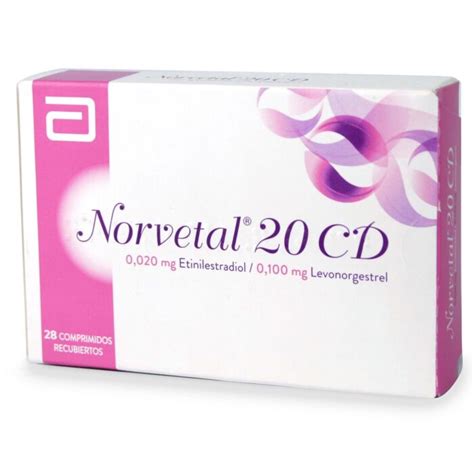 Norvetal 20 CD x 28 Comprimidos Recubiertos en Medicamentos