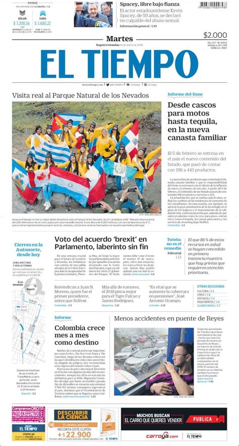 Noticias El Tiempo Bogota / El pronóstico del tiempo de hoy, 9 de mayo ...