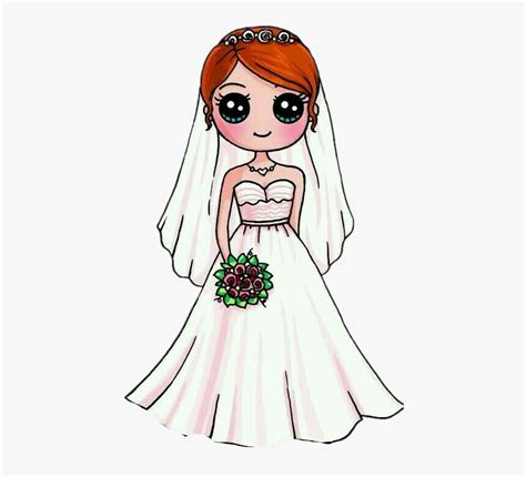 #novia #boda #dibujo   Novia Kawaii, HD Png Download   kindpng