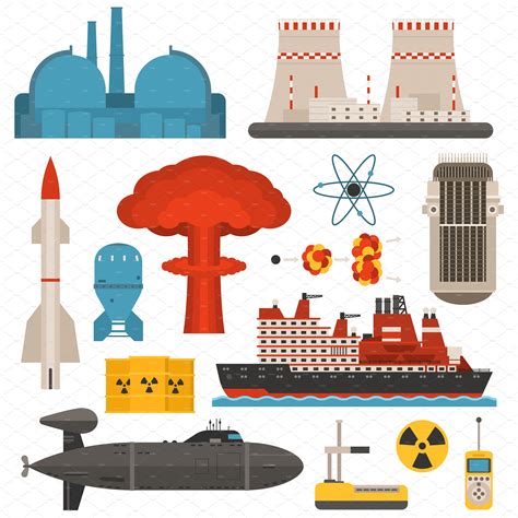 Nuclear energy vector ~ Illustrations ~ Creative Market