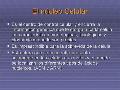 Nucleo celular y material genetico  Biologia