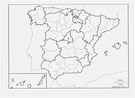 Nuestra nave TIC: Mapa político mudo de España