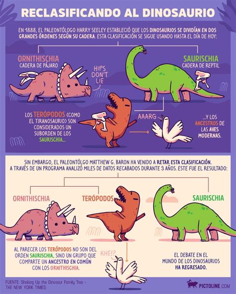 Nueva propuesta de reclasificación de los dinosaurios | Infografia ...