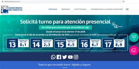 Nuevo Banco del Chaco implementa turnos web para gestiones de productos ...