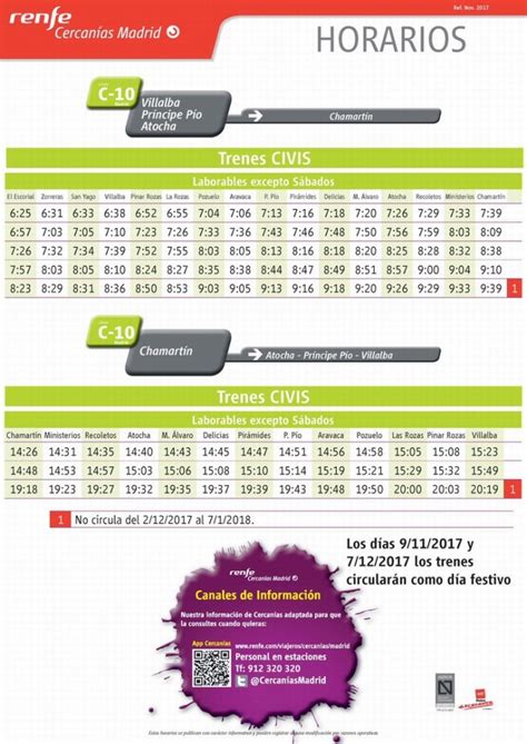 Nuevos horarios en las líneas de RENFE Cercanías Madrid a partir del 5 ...