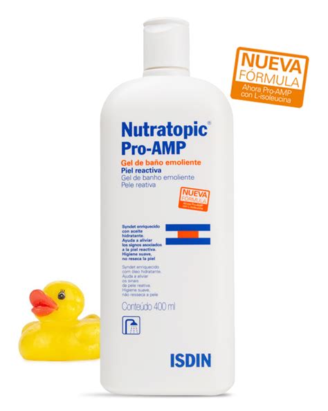 Nutratopic Pro AMP Gel de baño emoliente y Loción Emoliente. Higiene y ...