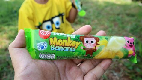 Nyobain Es Krim PinkFong Baby Monkey Banana   Paddle Pop ...