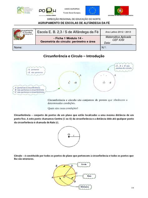 O Círculo perímetro e Área | Círculo | Geometria