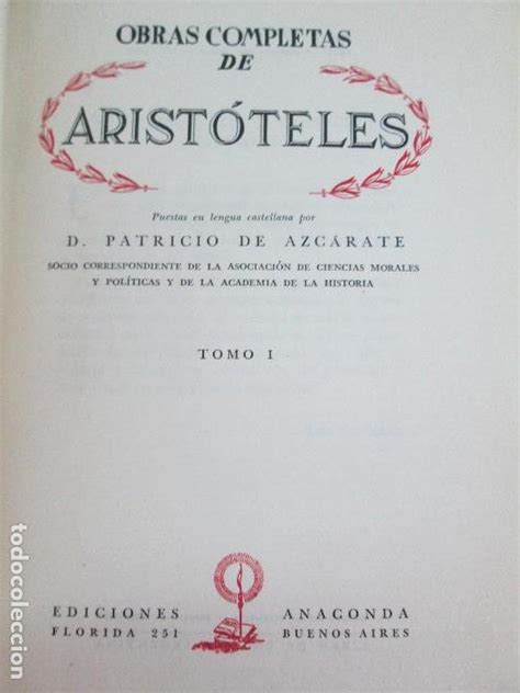 obras completas de aristoteles. patricio de azc   Comprar Libros ...