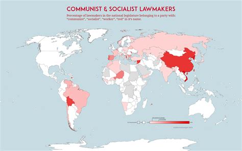 [OC] Map of Communist & Socialist Lawmakers : dataisbeautiful