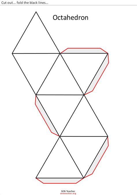 octaedro para recortar | Figuras geometricas para armar ...