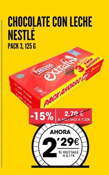 Oferta Chocolate Con Leche Nestlé en AhorraMas