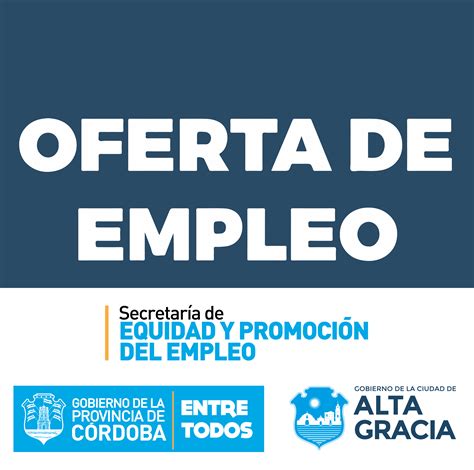 Oferta de empleo | Gobierno de la Ciudad de Alta Gracia