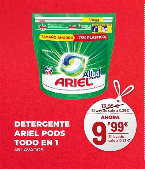 Oferta Detergente Ariel Pods Todo En 1 en AhorraMas