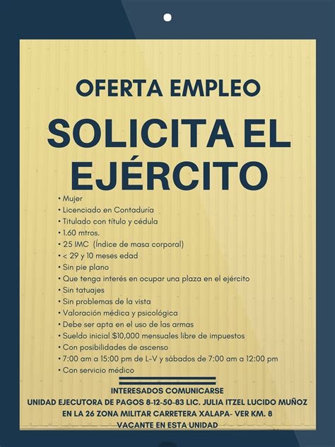 OFERTA EMPLEO – Facultad de Contaduría y Administración – Xalapa