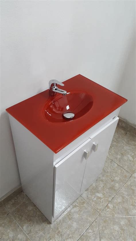 Oferta Mueble Para Baño Bacha Roja 50x35 Cm   $ 4.500,00 en Mercado Libre