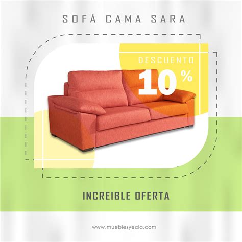 Oferta sofá cama Sara https://mueblesyecla.com/venta y ...