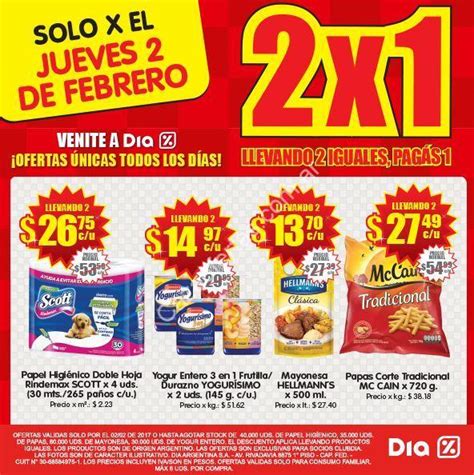 Ofertas Supermercados Dia jueves 2 de febrero: 2×1 en ...