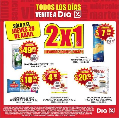 Ofertas Supermercados DIA jueves 20 de abril de 2017 con 2 ...
