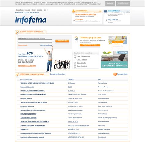 Ofertes de treball Infofeina, el portal català de la feina