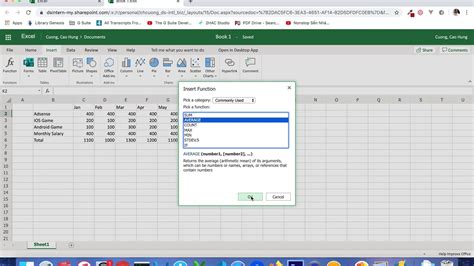 Office 365 Excel online tutorial for beginner 2020  Part 1    YouTube