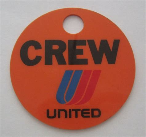 Official 1998 2010 Logo UNITED AIRLINES CREW Luggage Tag ...