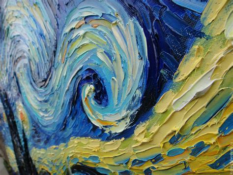 Oil painting with motives of Vincent van Gogh Starry night ...