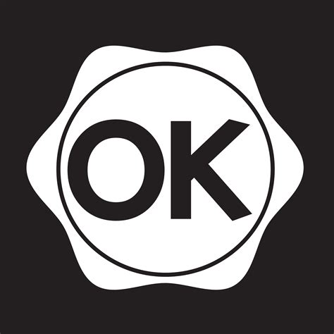 OK button symbol sign 630992 Vector Art at Vecteezy