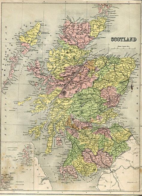 Old map of Scotland | Europe map, Old maps, Scotland map