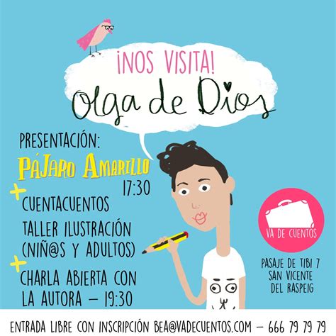Olga de Dios en Alicante, presentará su nuevo libro en Va de Cuentos.