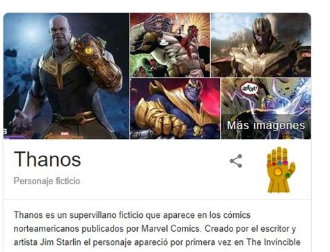 OMG! Guante De Thanos Llega a Google Y Desaparece Todo