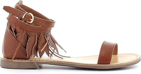 Once   Sandalias bajas de piel   Color marrón: Amazon.es: Zapatos y ...