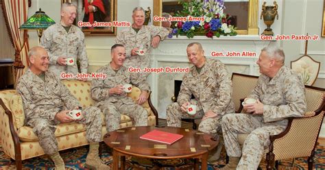 One striking image shows the Marine Corps generals who will have left ...
