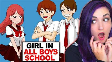 ONLY Girl in an All Boy School TRUE Animated Story   YouTube