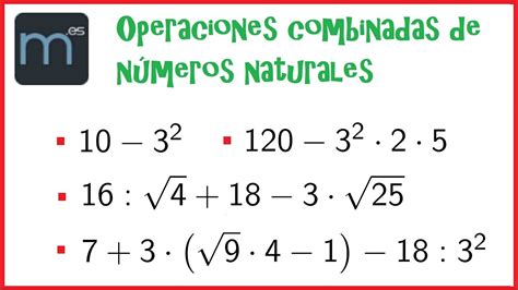 Operaciones combinadas de números naturales, todas las operaciones ...