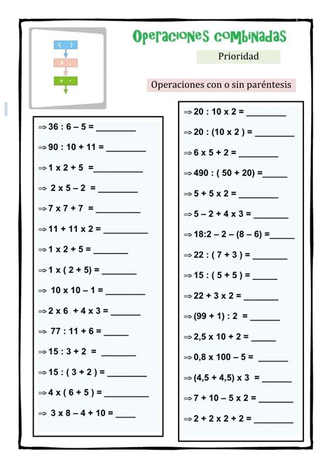 Operaciones combinadas   ejercicio de zsciencez | Matematicas ...