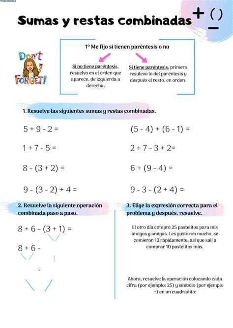 Operaciones combinadas ficha interactiva y descargable. Puedes hacer ...