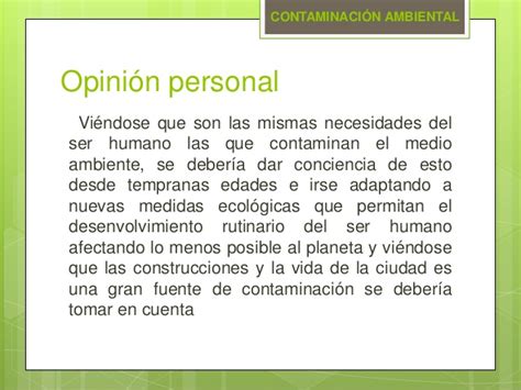 Opinion Personal Sobre La Contaminacion Del Agua   El ...